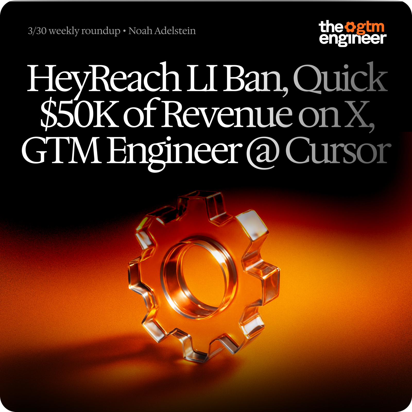 Weekly Roundup — Mar 30, 2026: HeyReach's LinkedIn ban, $50K from X in 3 weeks, Claude Code for enrichment