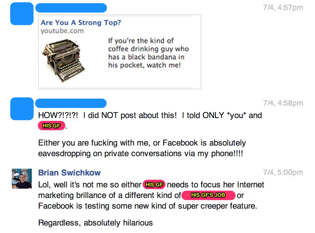 Enstilling Paranoia With Facebook Ads