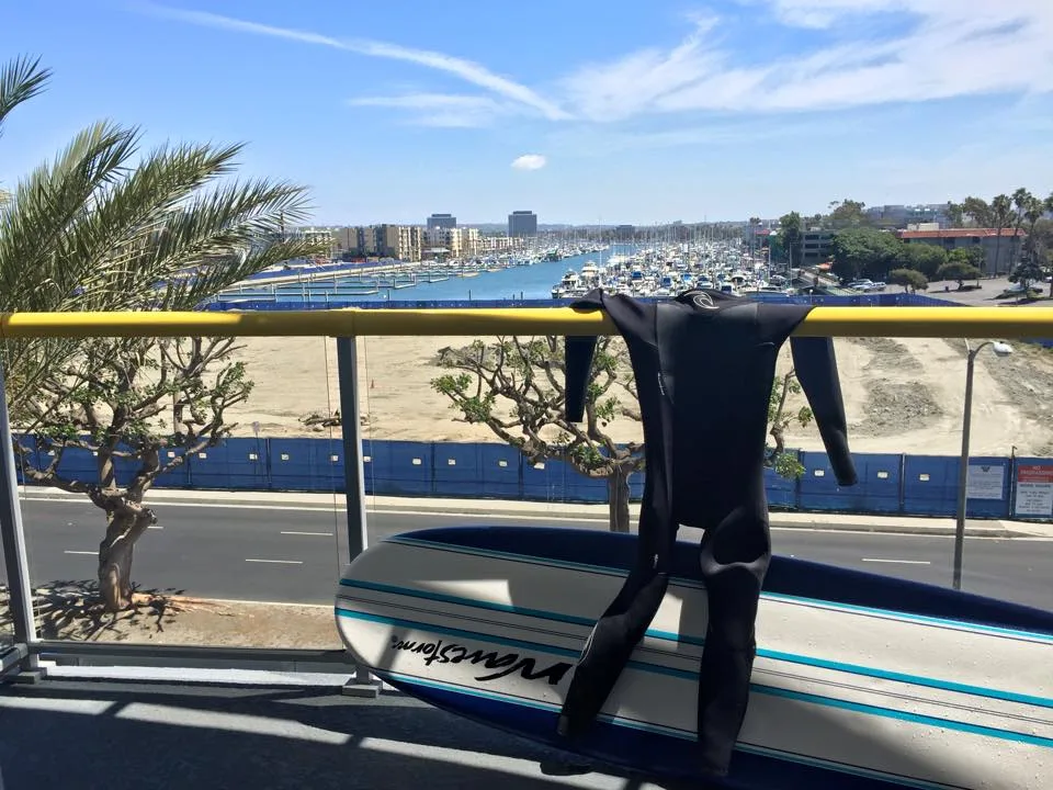 surfing in marina del rey