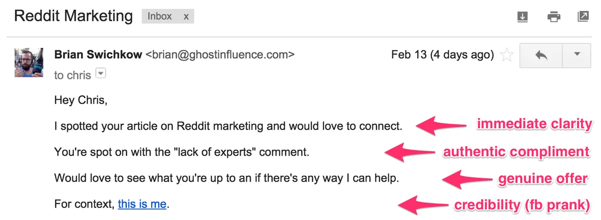 formula to reach out and connect with competition