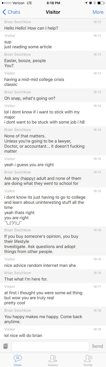 ghost influence live chat customer service random internet man