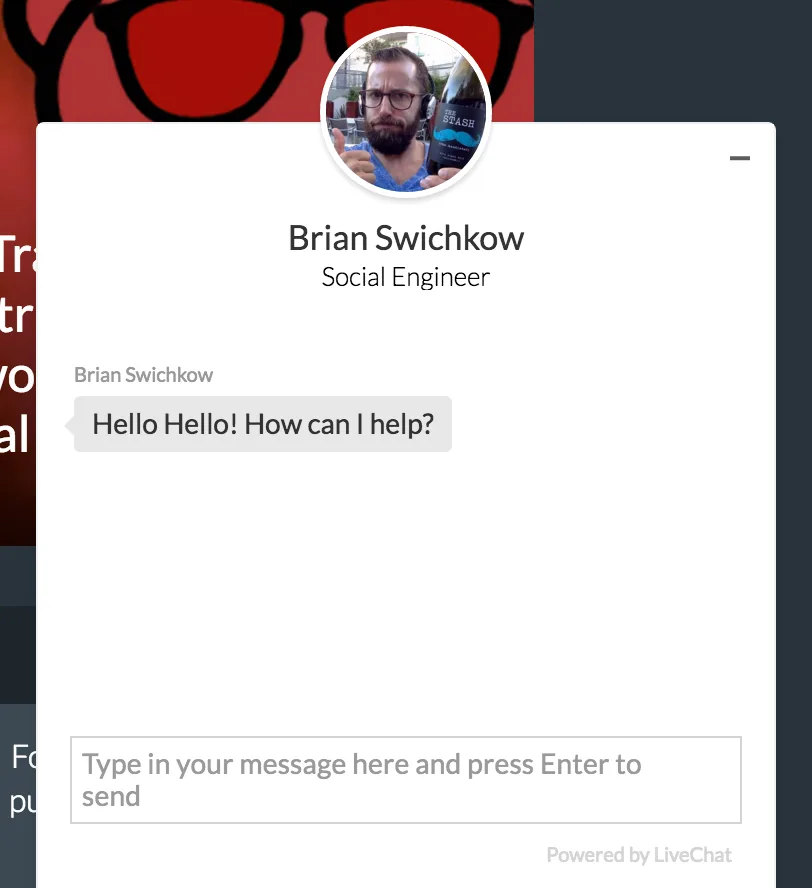 ghost influence live chat customer service