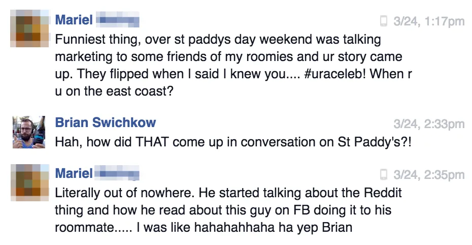 conversation with an old friend famed and fortunate