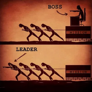 the difference between a boss and a leader